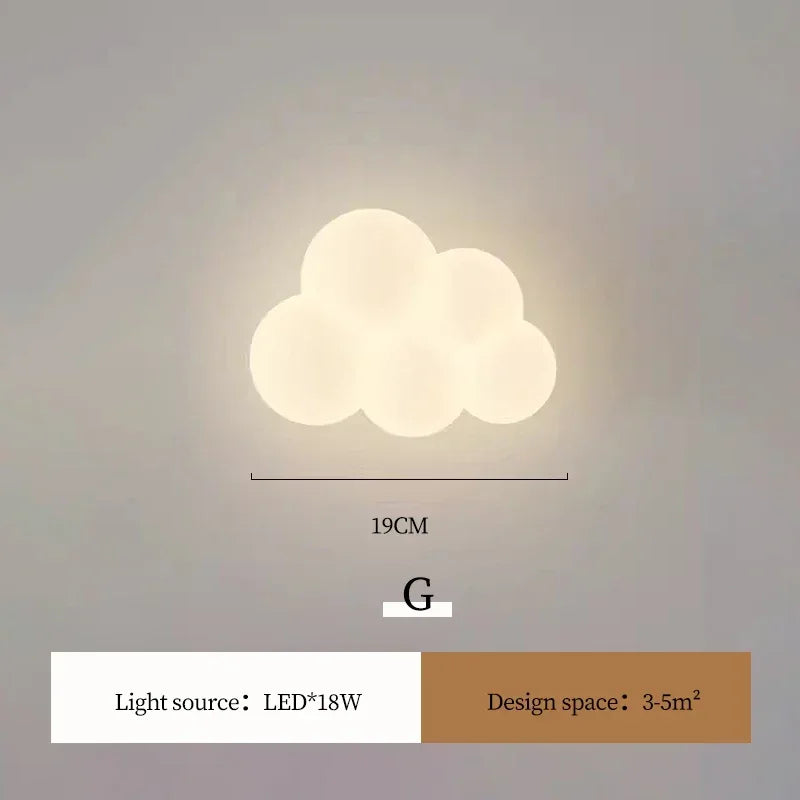 Afralia™ Kids Room LED Animal Wall Lamps - Monkey Rabbit Cloud Design
