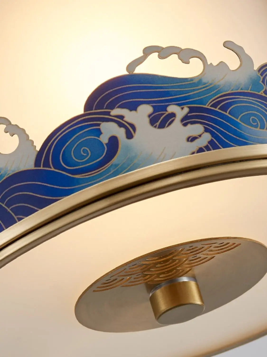 Afralia™ Chinese Style Copper Pendant Light for Bedroom, Aisle, and Headboard Zen Chandelier