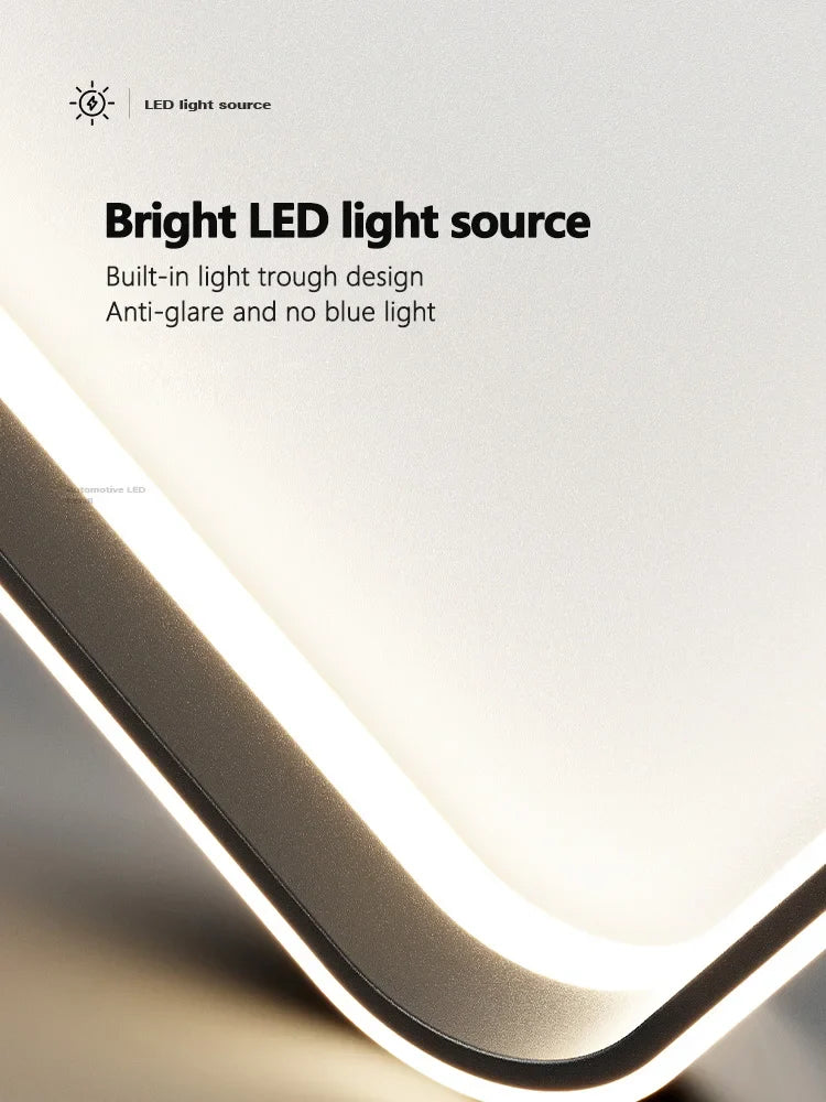 Afralia™ Square Ceiling Lamp | Modern Nordic LED Bedroom Master Light