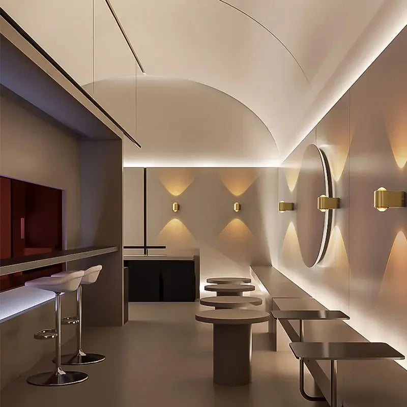 Afralia™ Modern Copper Base Wall Lamp Lights for Indoor Outdoor Home Hotel Bedroom Corridor