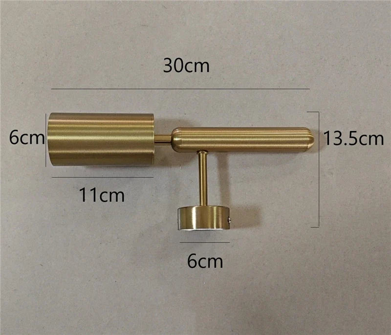 Afralia™ Copper LED Ceiling Track Downlight 5W E27 Bulb Rotatable Wall Spot Light