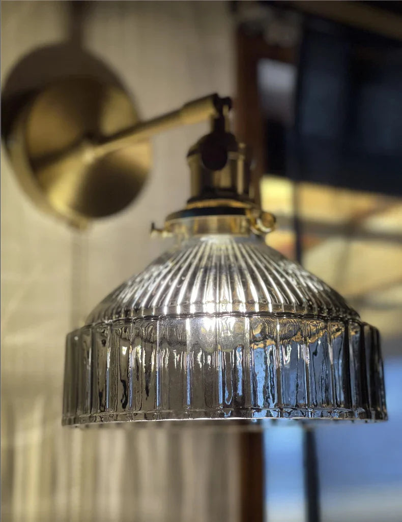 Afralia™ Nordic Glass Wall Light with Switch - Luxurious Vintage LED Wall Sconce Lighting