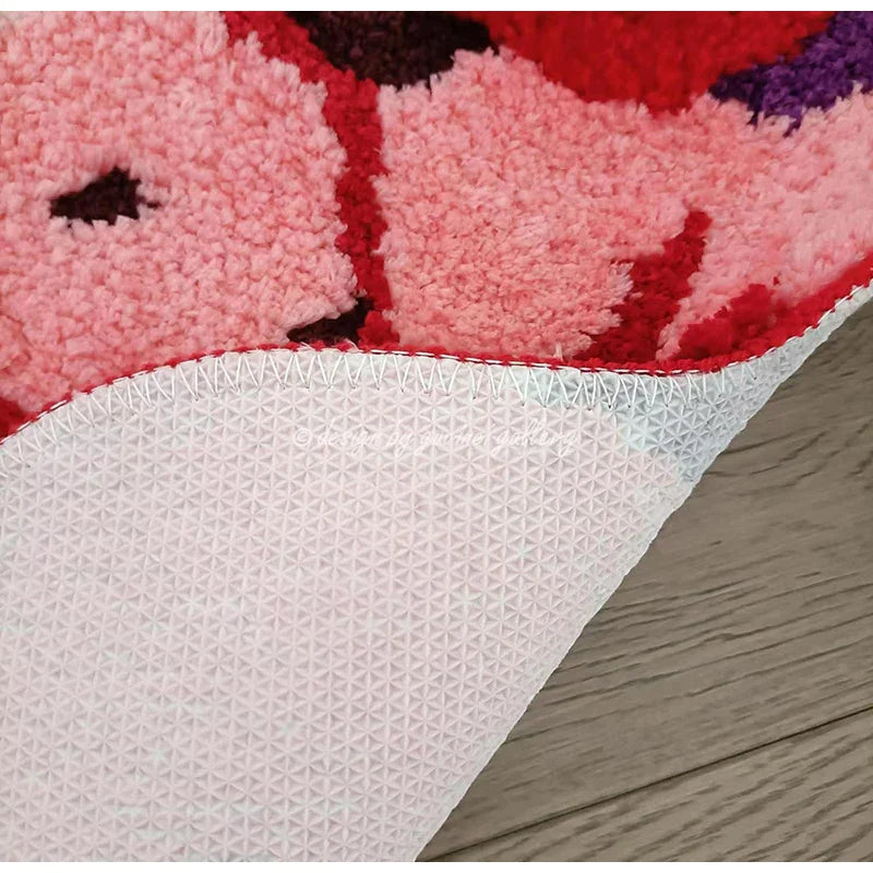 Afralia™ Monet Garden Rose Valley Hand Tufted Rug 60x90cm for Home Decor