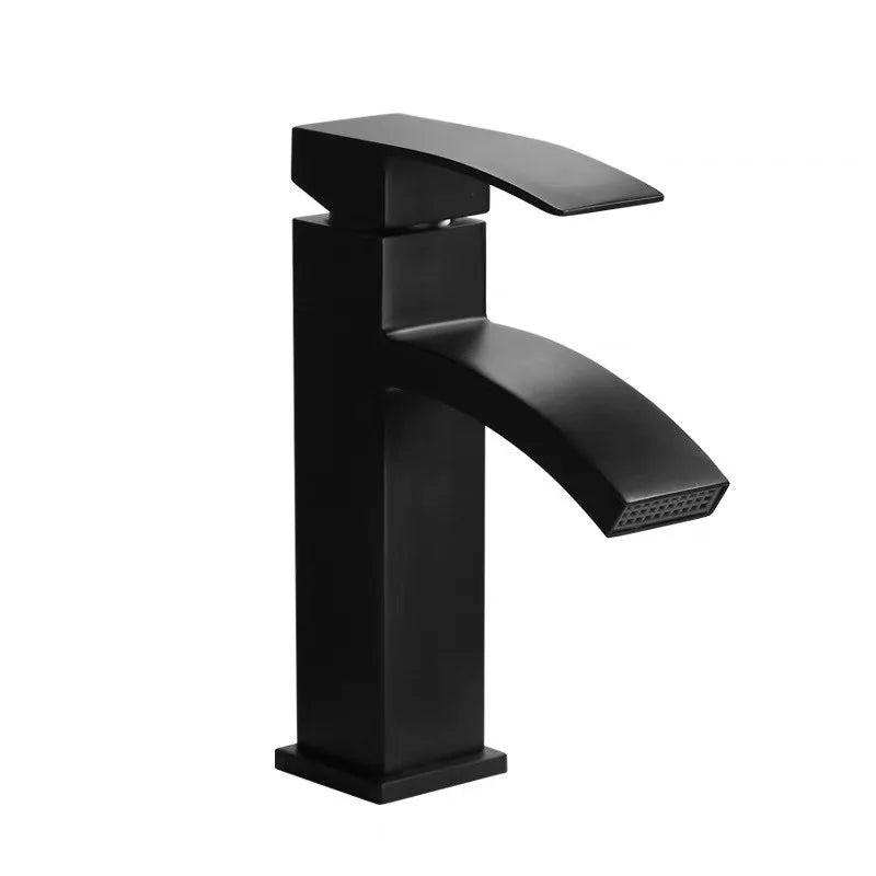 Afralia™ Matte Black Basin Faucet Single Handle Mixer for Bathroom Sink
