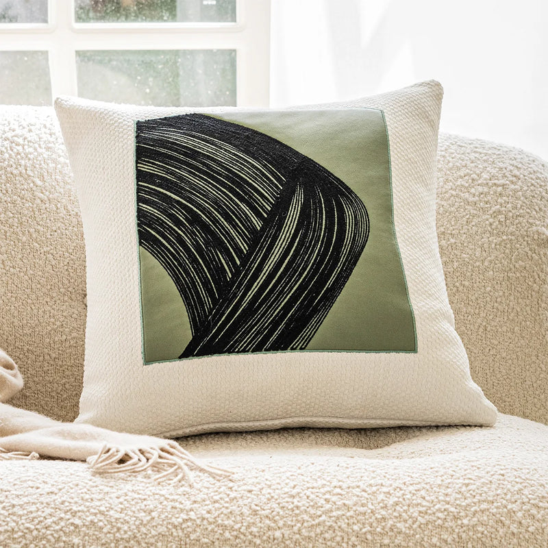 Afralia™ Nordic Light Luxury Embroidered Pillow Covers - Modern Simplicity Living Room Decor