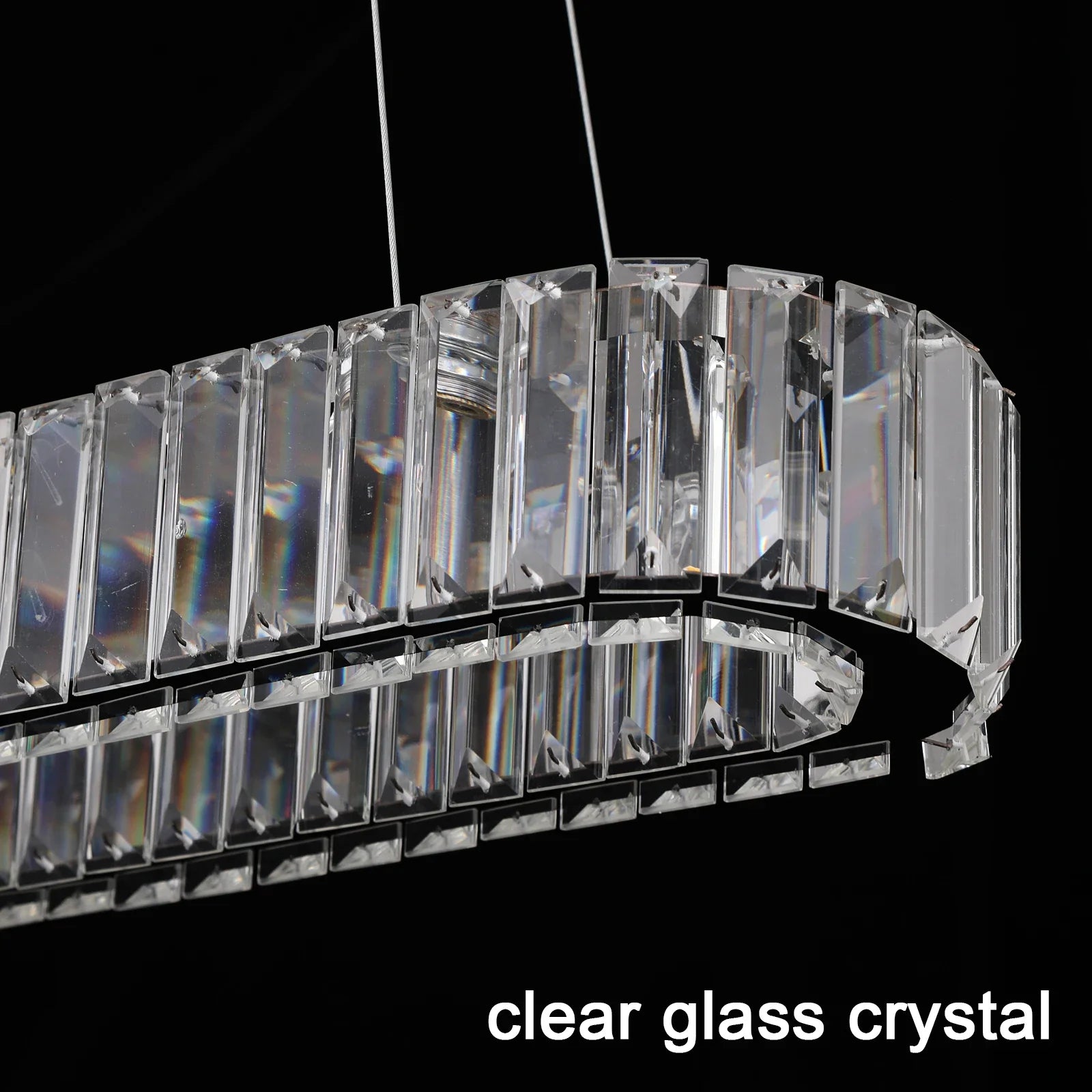 Afralia™ Crystal Oval LED Chandelier: Nordic Design Pendant Light for Living, Bedroom, Hotel