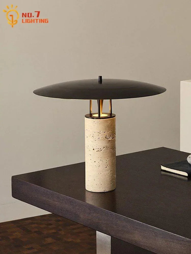 Afralia™ Marble Mushroom Table Lamp LED Art Decor Living Bedroom Study Home Office