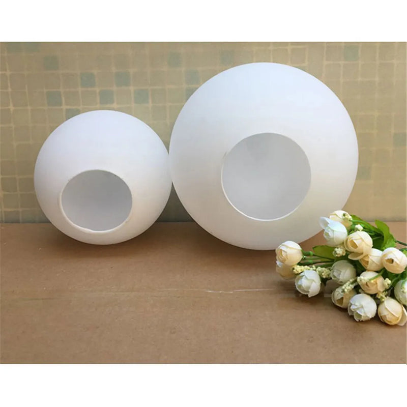 Afralia™ Matte White Glass Shades Replacement for Globe Light Cover in various sizes