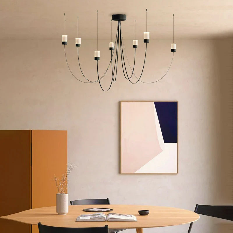 Afralia™ Nordic Moooi Gravity Chandelier, Modern LED Hanging Light for Living Room.