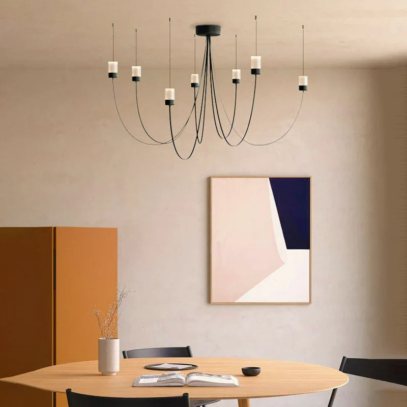 Afralia™ Nordic Moooi Gravity Chandelier, Modern LED Hanging Light for Living Room.