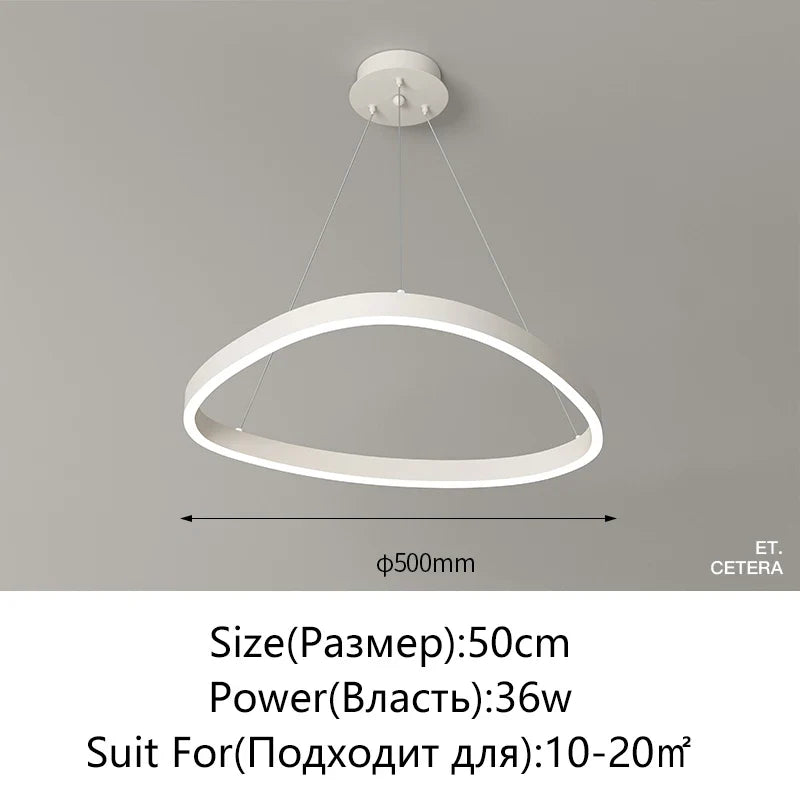 Afralia™ Modern Brushed Rings LED Chandelier Ceiling Light for Living Room Bedroom