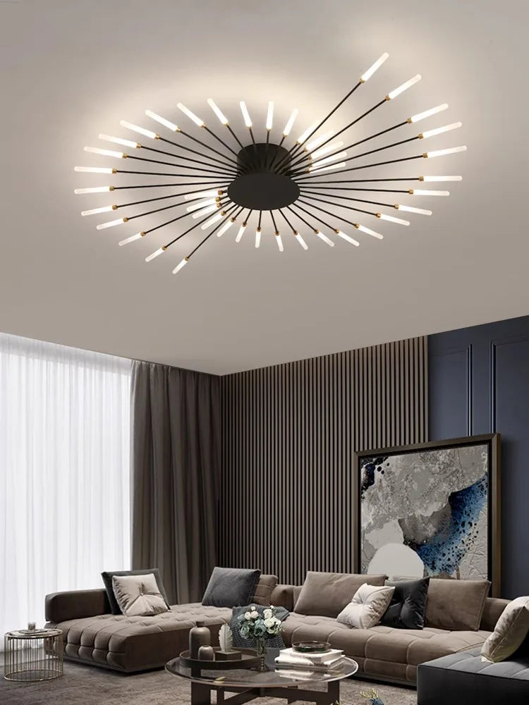 Afralia™ Modern LED Ceiling Chandelier for Home Lighting and Bedroom Luster