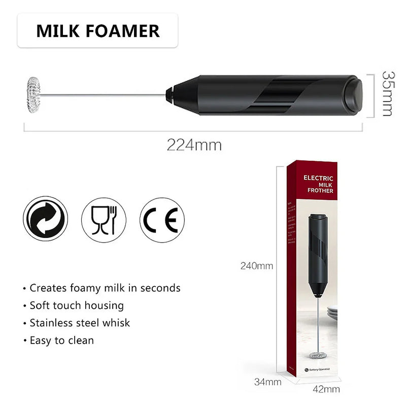 Afralia™ Handheld Milk Frother & Coffee Mixer - Portable Kitchen Tool