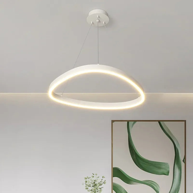 Afralia™ Nordic Living Room Irregular LED Pendant Lights, Minimalism Design