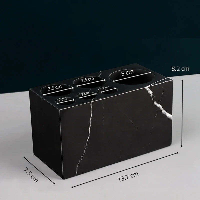 Marble Toothbrush Holder Cup Mug for Family Bathroom by Afralia™