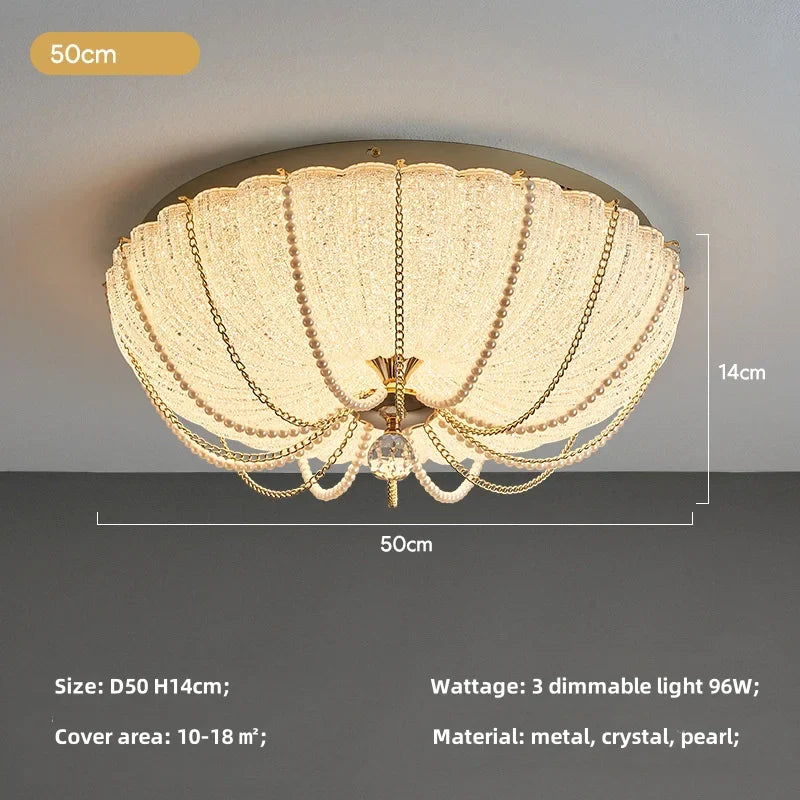 Afralia™ Crystal Dimmable LED Ceiling Light for Modern Bedroom Decor