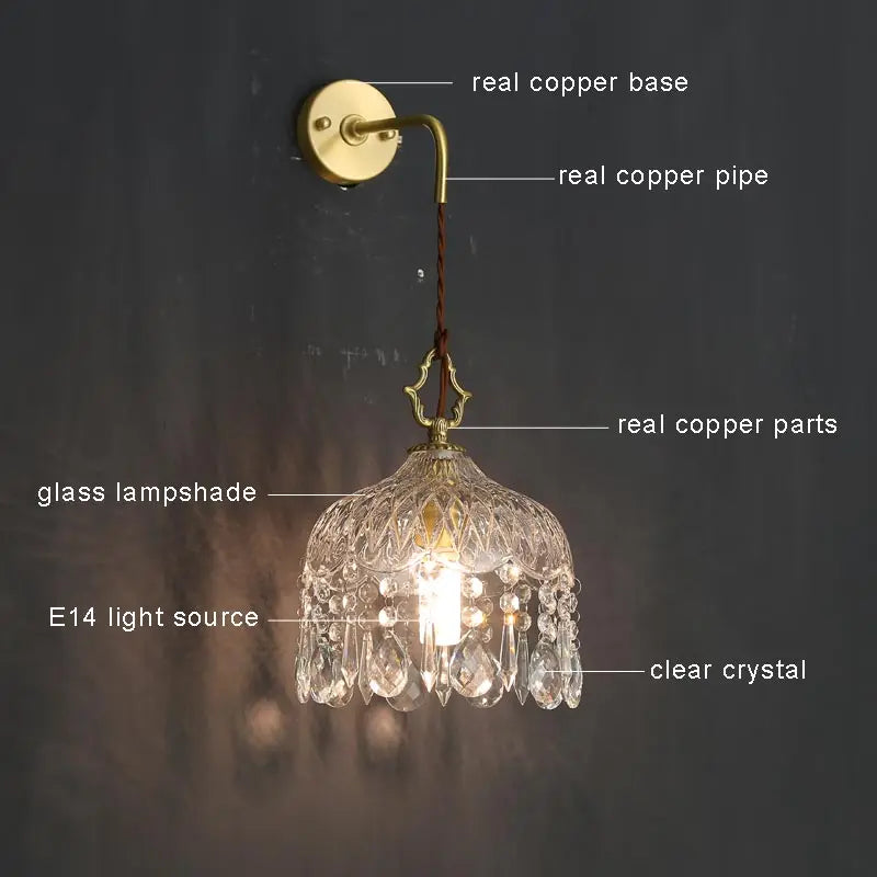 Afralia™ Luxure Crystal Chandelier: Modern Copper Ceiling LED Light Fixture for Living Room