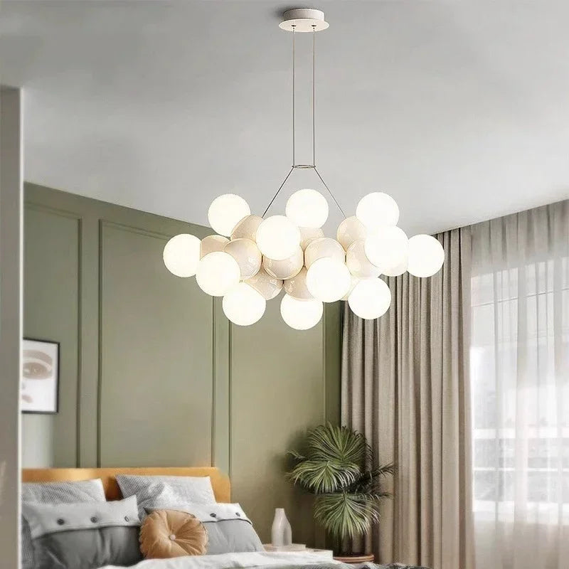 Afralia™ Elegant Chandelier Ceiling Pendant Light Fixture for Dining Room, Salon & Indoor Lighting