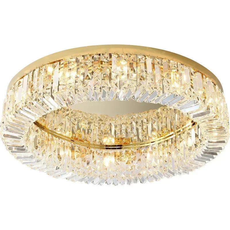 Afralia™ Gold Crystal Pendant Chandelier for Modern Dining Room Lighting