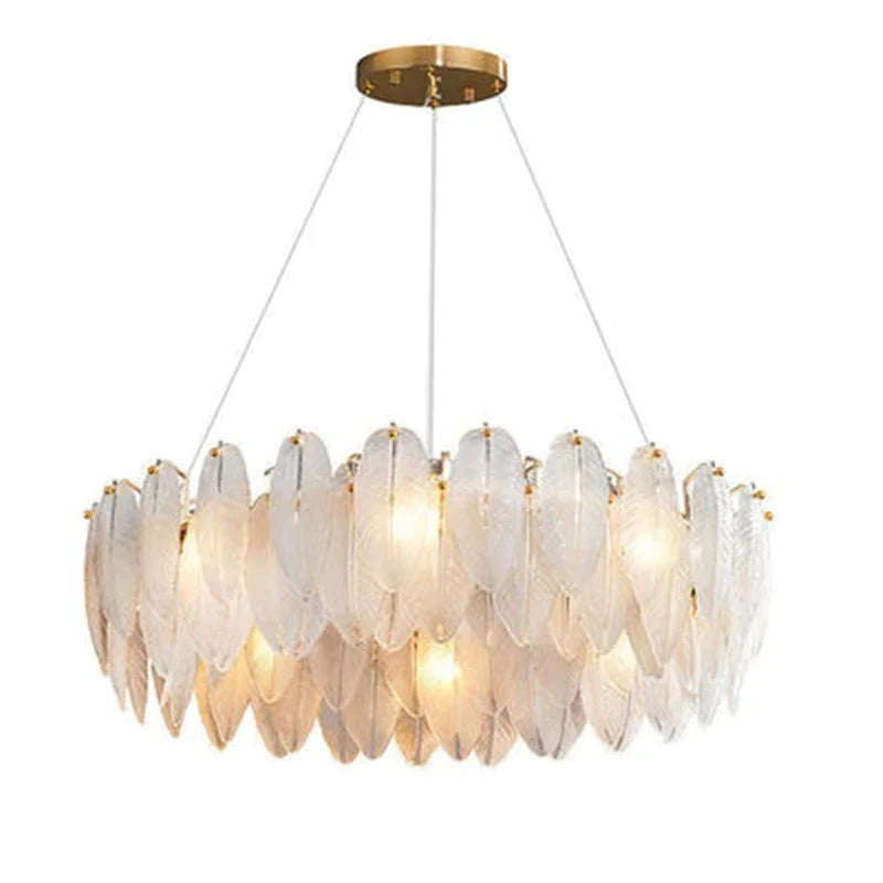 Afralia™ Glass Chandelier Crystal Pendant Lamp Luxury Ceiling Fixture