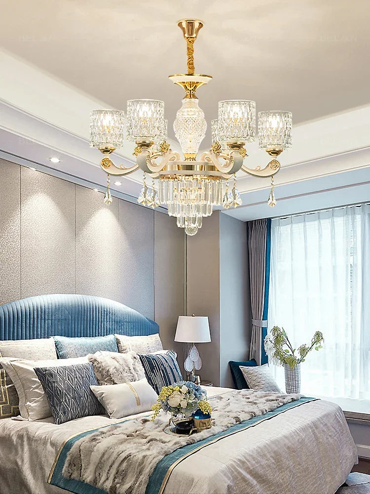 Afralia™ Crystal Ceiling Chandelier: Modern European Style, High-class Luxury for Living Room, Dining Room