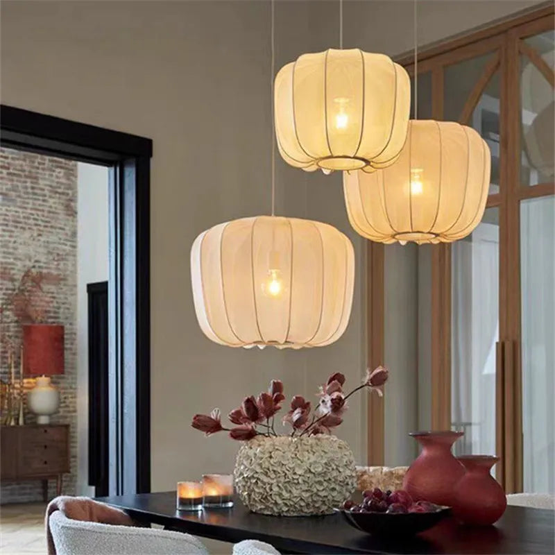 Afralia™ Modern Fabric Pendant Chandelier for Dining Room, Living Room, Kitchen, Staircase