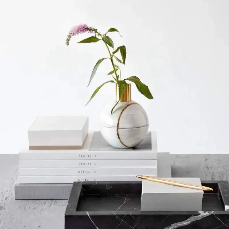 Afralia Marble Tray: Aromatherapy Diffuser & Candle Holder Tray