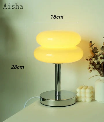 Afralia™ Bauhaus Glass Table Lamp | Modern Desktop Decoration for Home, Bedroom, Living Room