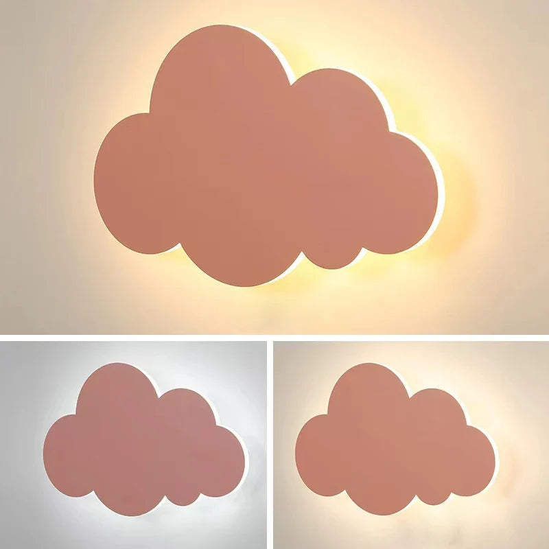 Afralia™ Cloud LED Wall Lamp for Kids Room - Colorful Cartoon Lighting