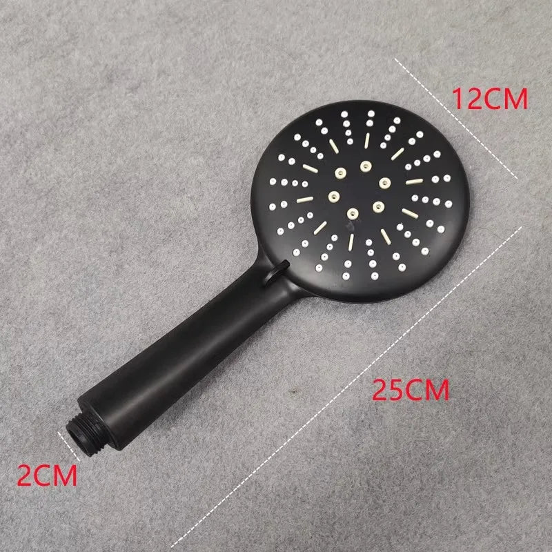 Afralia™ Black High Pressure Handheld Shower Head for Water Saving and Bathroom Rainfall