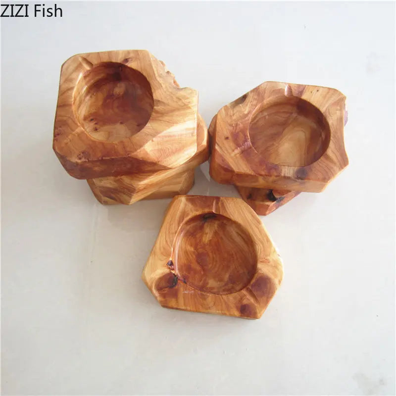 Afralia™ Wooden Geometry Ashtray for Smoking Weed and Cigars - Minimalist Design