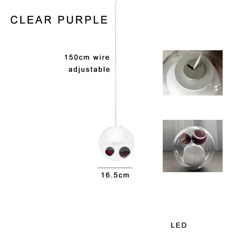 Afralia™ Red Glass Pendant Chandelier Sputnik Lighting Fixture for Modern Boho Decor