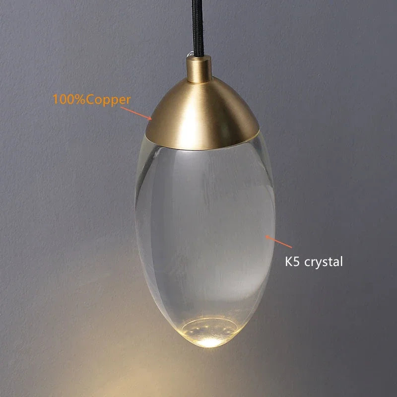 Afralia™ Copper Luster Pendant Chandelier for Luxe Interior Lighting