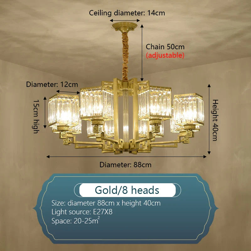 Afralia™ Luxury Crystal Chandelier for Living Room Dining Bedroom Hall Home Lighting