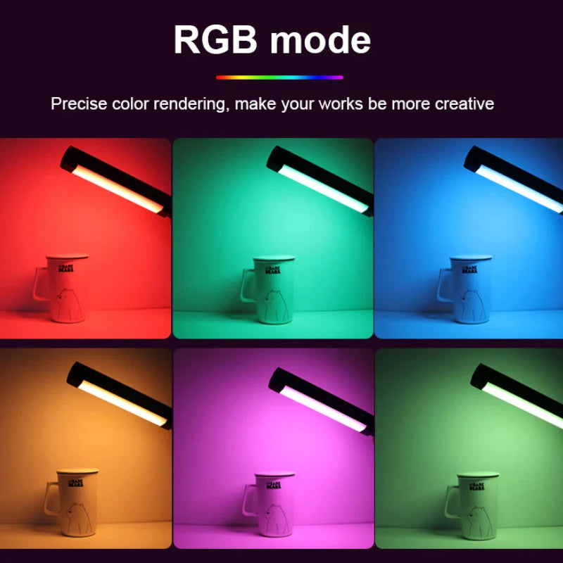 Afralia™ V8 RGB Light Wand Stick for TikTok Video Vlog - Handheld LED Photography Lamp