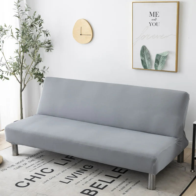 Afralia™ Solid Color Elastic Sofa Bed Cover Stretch Removable Washable Slipcover