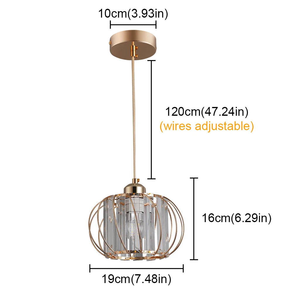 Afralia™ Crystal Chandelier Lantern Pendant Light Fixture for Modern Home Décor