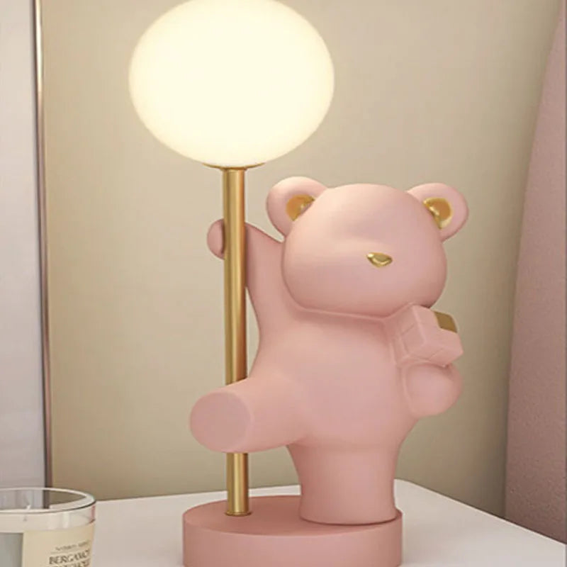 Afralia™ Bear Princess Desk Night Light USB LED Lamp