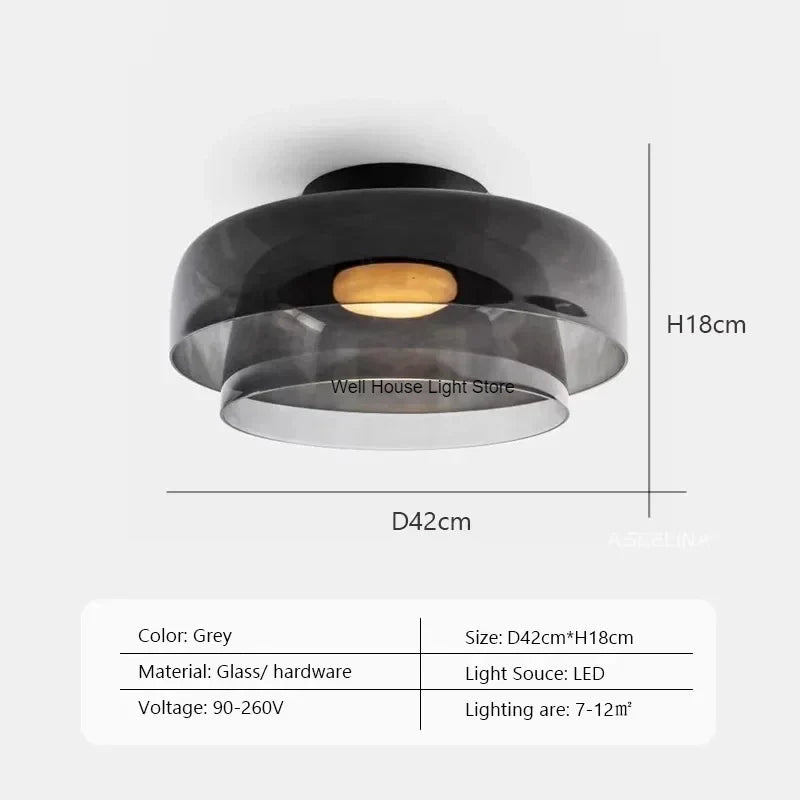 Afralia™ Glass Ceiling Chandelier - Luxury Nordic LED Ceiling Lamp