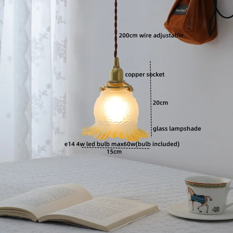 Afralia™ Copper Glass LED Pendant Lamps Modern Style Nordic Hanging Light Fixtures