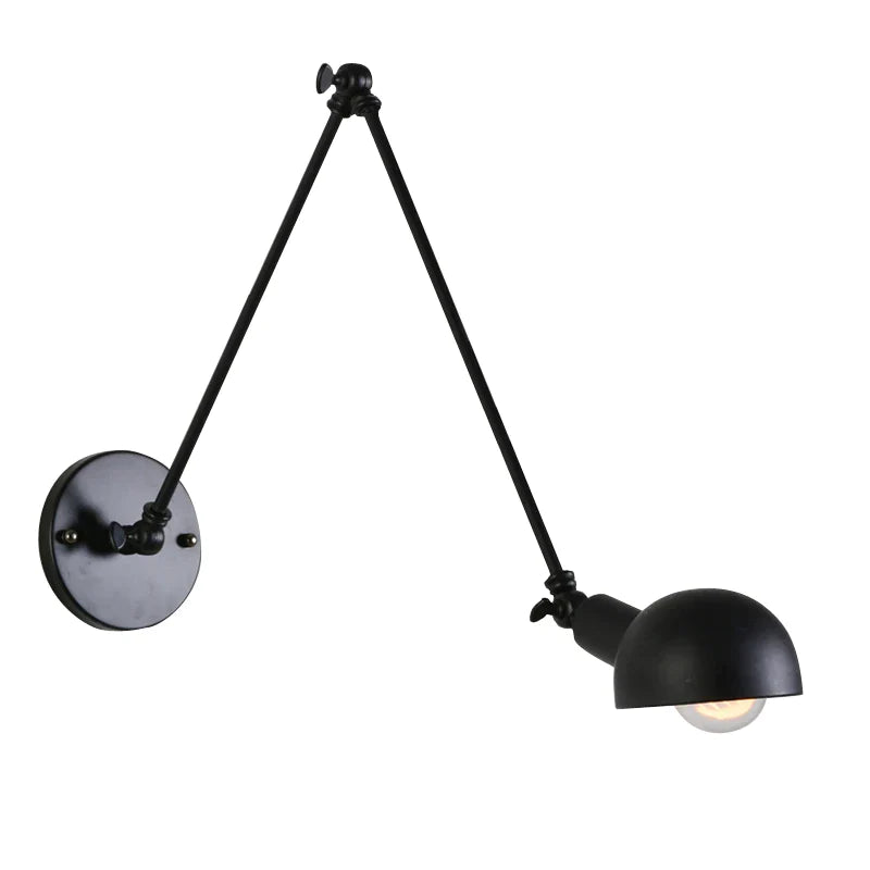 Afralia™ Vintage Industrial Wall Light: Adjustable Sconce with Long Arm, Multiple LED Options