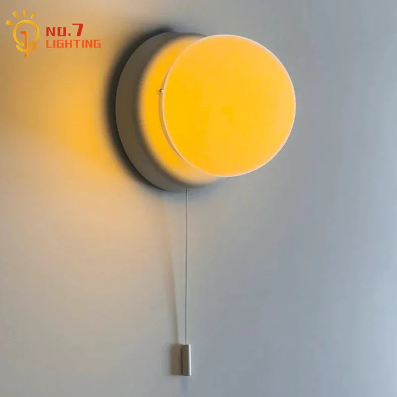Afralia™ Nordic Cream Iron Art Glass Wall Lamp LED E27 for Bedroom Bar