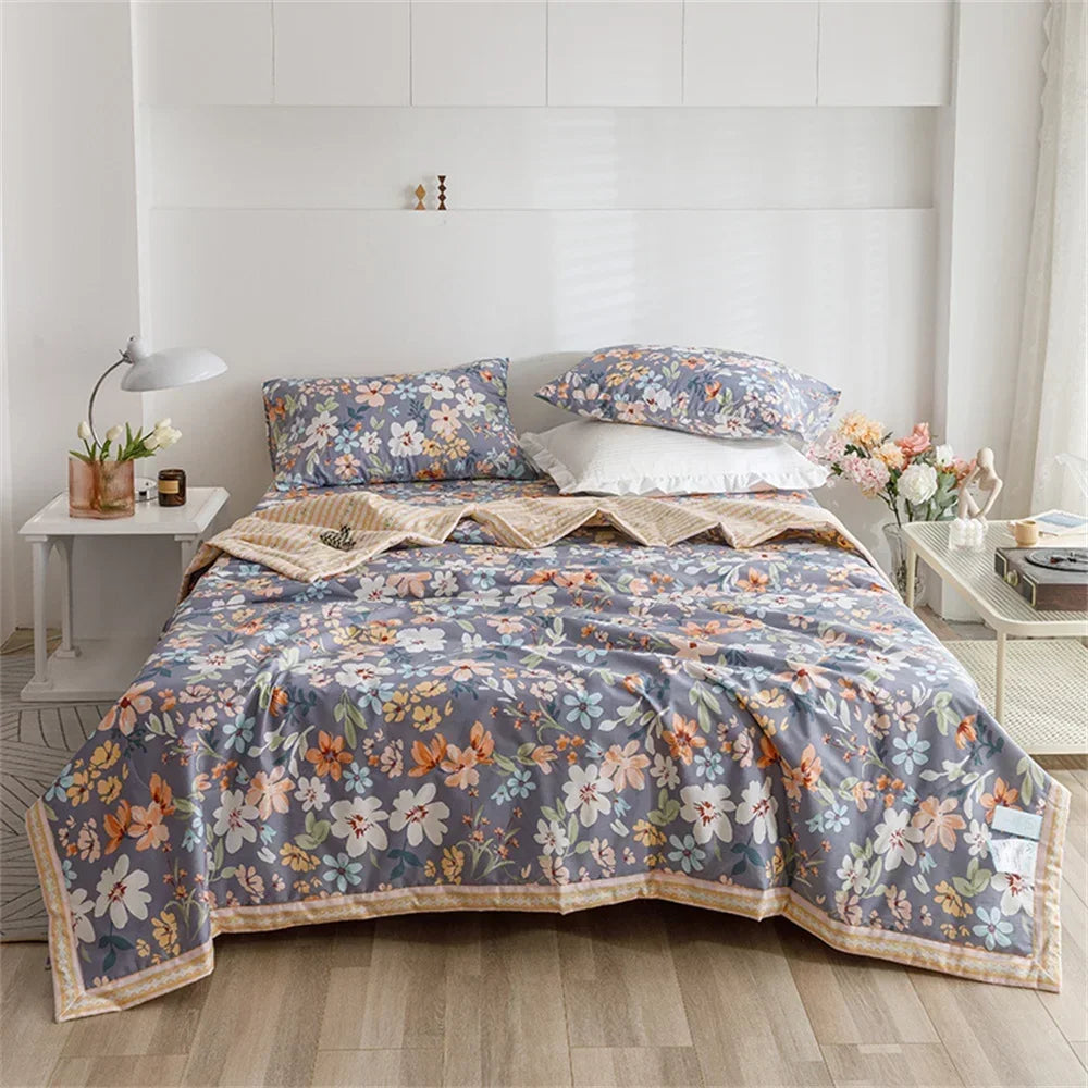 Afralia™ Summer Cotton Quilt Throws Blanket Twin Queen Size