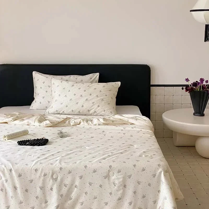 Afralia™ Cooling Quilt: Soft Silky Single Double Bed Blanket for Summer & Autumn