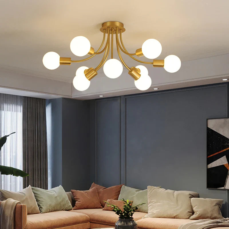 Afralia™ Postmodern Glass Ball Ceiling Lamp Luxury Nordic Interior Dining Room Lighting