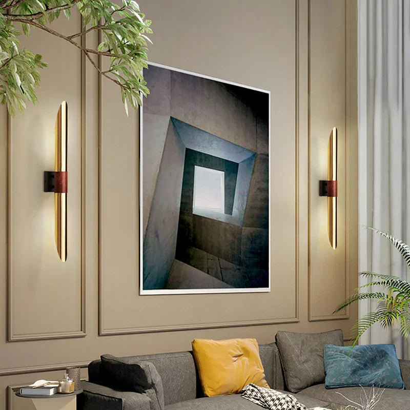 Afralia™ Modern LED Glass Wall Sconce - Gold, Black, Copper Iron Options