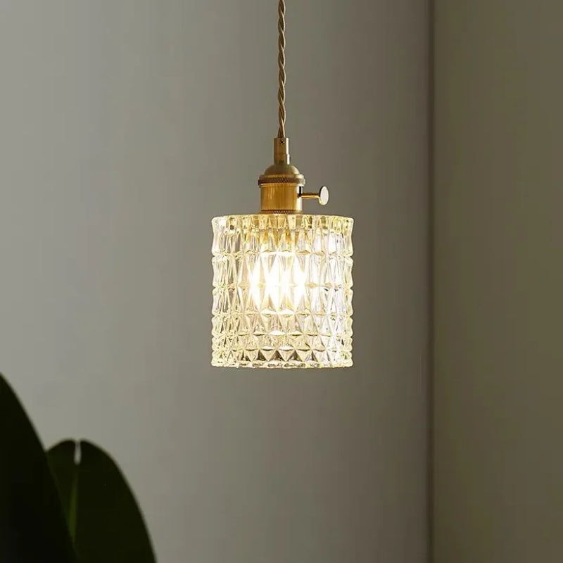 Afralia™ Modern Glass Pendant Light for Bedroom and Restaurant Decor