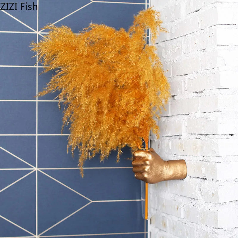 Afralia™ Glass Wall Vases Set Minimalist Decor Green Dill Hydroponic Flower Pot