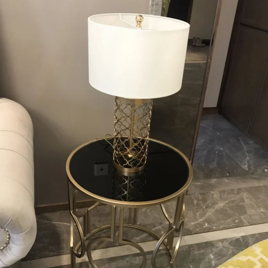 Afralia™ Gold Bird Cage Iron Desk Lamp: Minimalist European Iron Art Grid Table Light