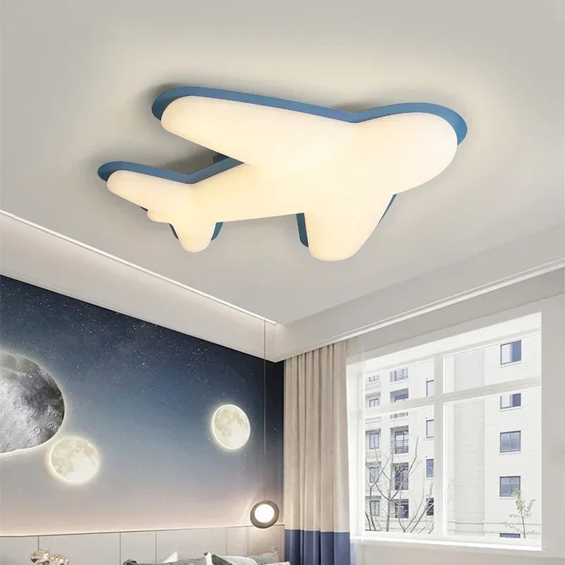 Afralia™ Airplane Ceiling Chandelier LED Light for Children's Room Decor
